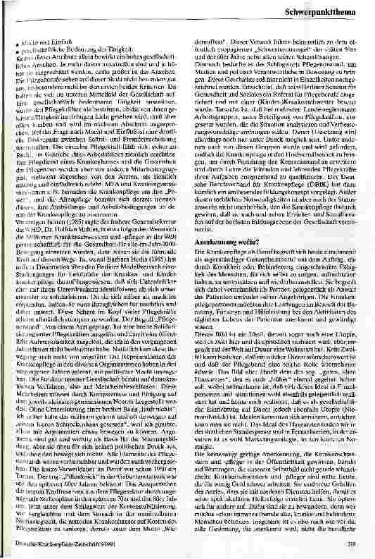 Vorschauseite 4: Reflexionen über den Fortschritt in der Krankenpflege