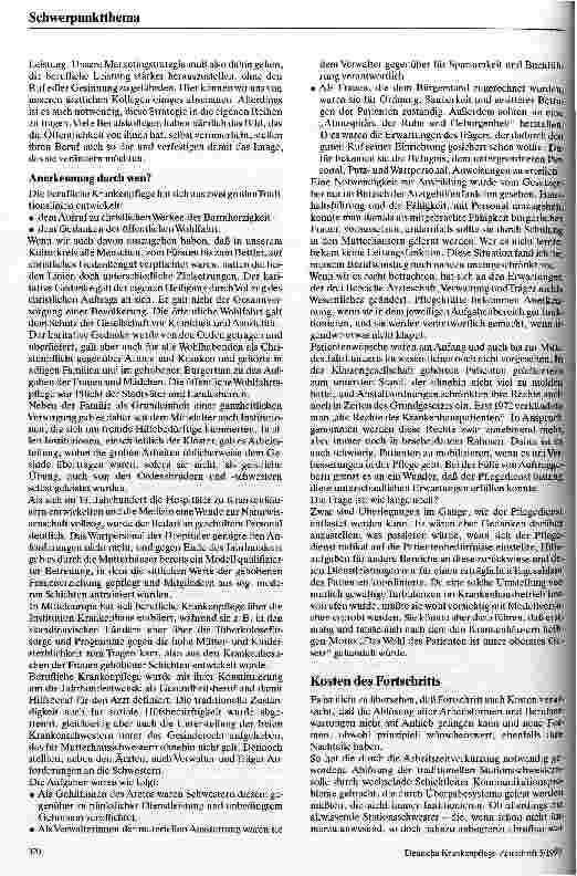 Vorschauseite 5: Reflexionen über den Fortschritt in der Krankenpflege