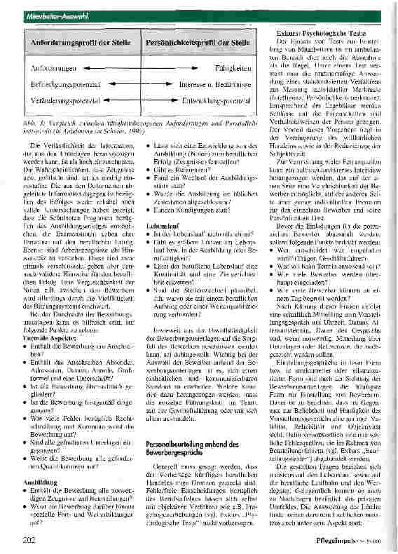 Vorschauseite 3: Die Auswahl von Mitarbeitern