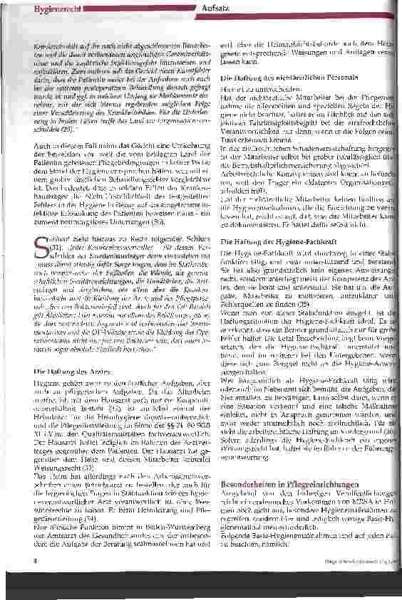 Vorschauseite 3: Rechtliche Fragestellungen im Umgang mit MRSA-infizierten Bewohnern in Pflegeheimen