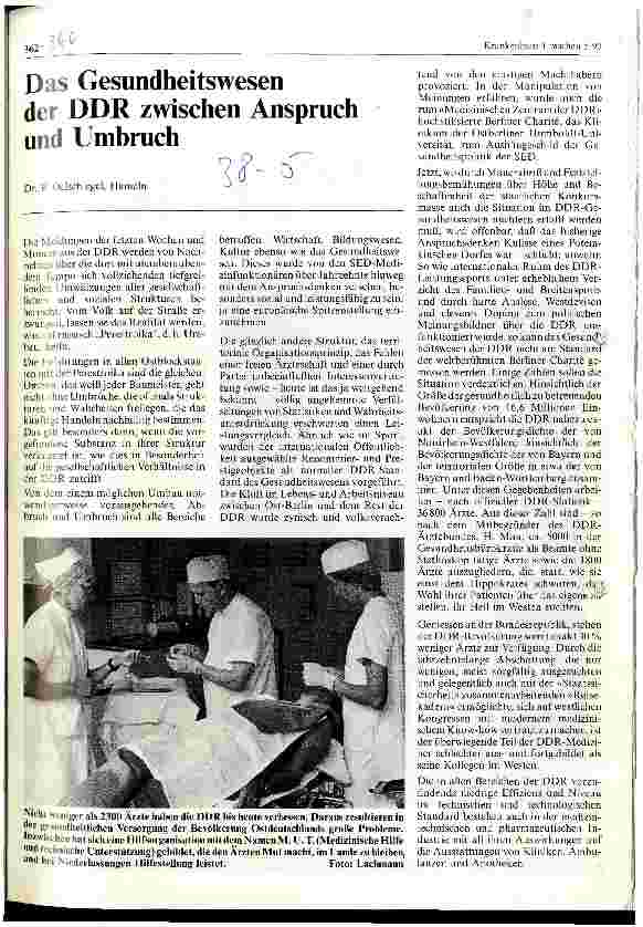 Vorschauseite 1: Das Gesundheitswesen der DDR zwischen Anspruch und Umbruch