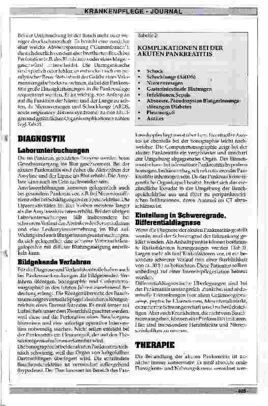 Vorschauseite 2: Klinik, Diagnostik und Therapie der akuten Pankreatitis