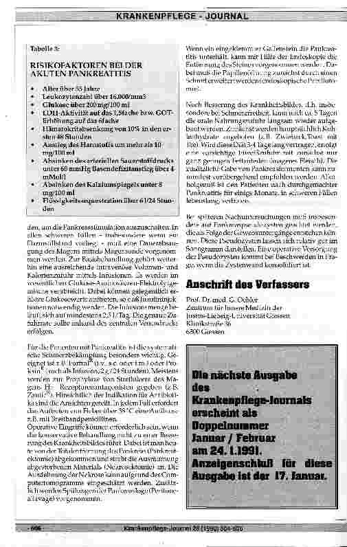 Vorschauseite 3: Klinik, Diagnostik und Therapie der akuten Pankreatitis