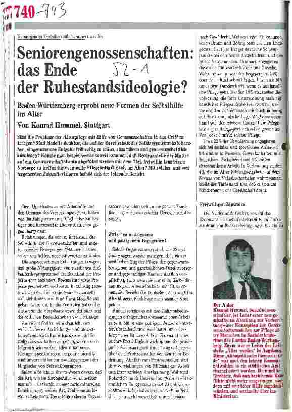 Vorschauseite 1: Seniorengenossenschaften: Das Ende der Ruhestandsideologie