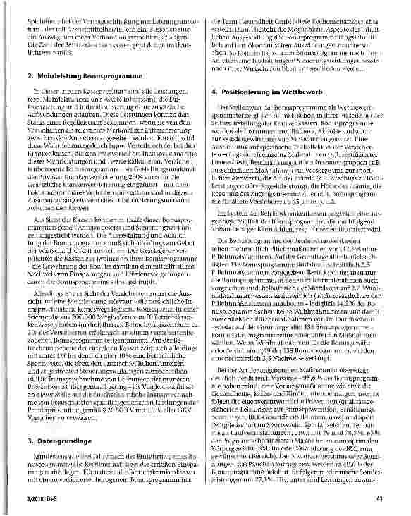 Vorschauseite 2: Bonusprogramme als Differenzierungsmerkmal im Wettbewerb der Krankenkassen