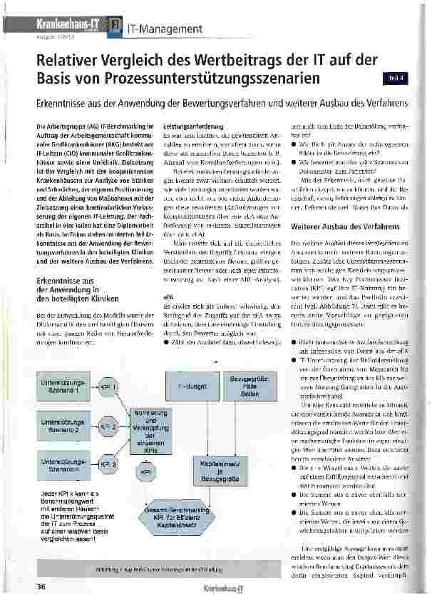 Vorschauseite 1: Relativer Vergleich des Wertbeitrags der IT auf der Basis von Prozessunterstützungsszenarien