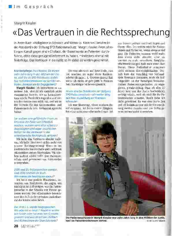 Vorschauseite 1: «Das Vertrauen in die Rechtssprechung habe ich absolut verloren»