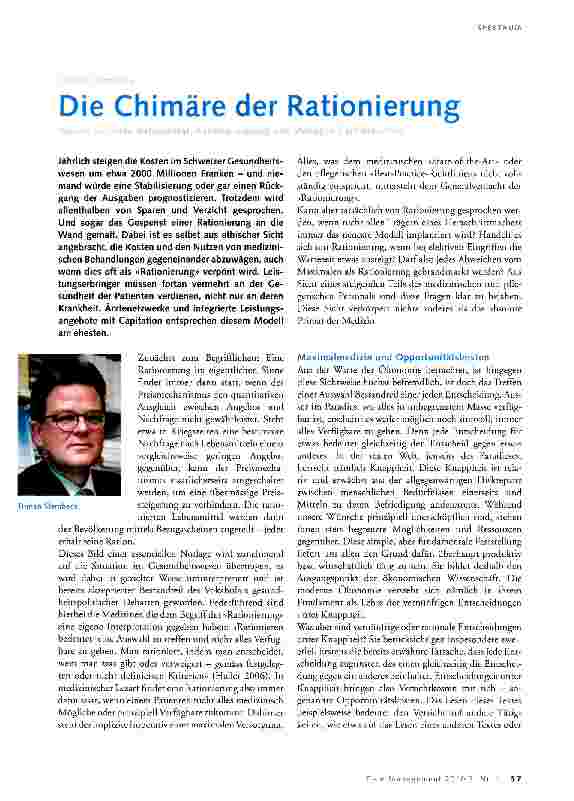 Vorschauseite 1: Die Chimäre der Rationierung