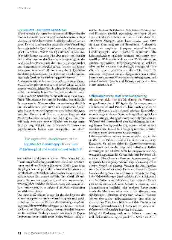 Vorschauseite 4: Die Chimäre der Rationierung
