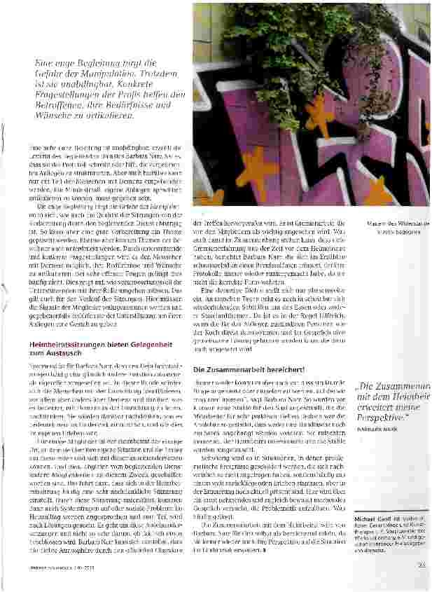 Vorschauseite 2: Betroffene brauchen Mitspracherecht