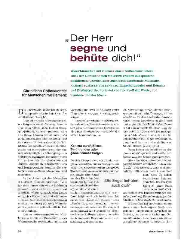 Vorschauseite 1: „Der Herr segne und behüte dich!
