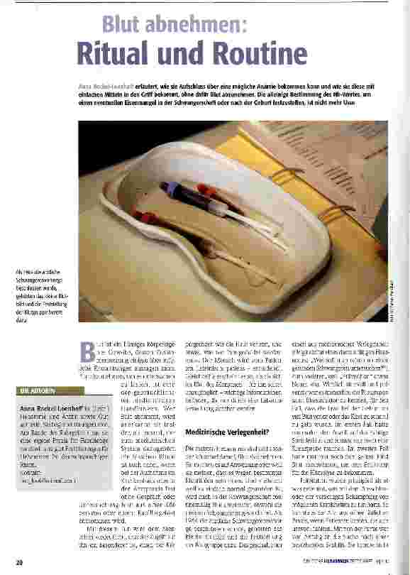 Vorschauseite 1: Blut abnehmen: Ritual und Routine