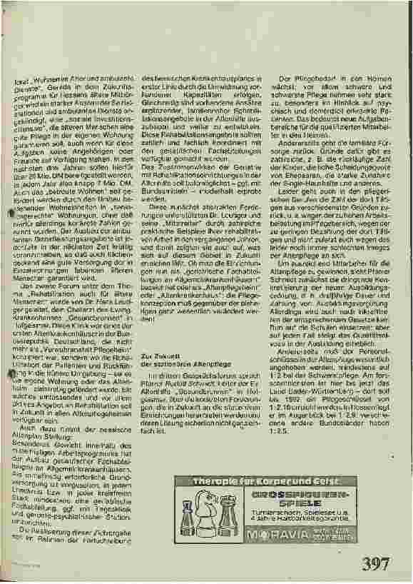 Vorschauseite 3: Alter hat Zukunft - die stationäre Altenpflege ebenfalls?