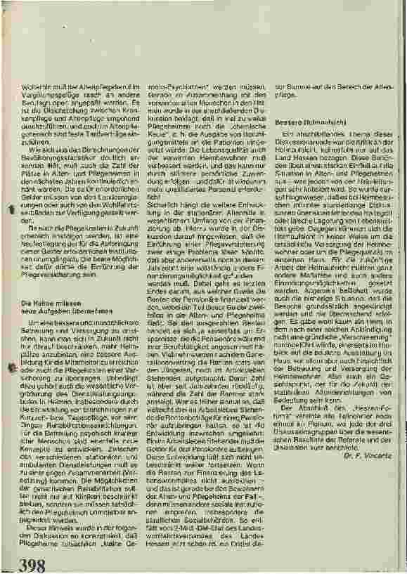 Vorschauseite 4: Alter hat Zukunft - die stationäre Altenpflege ebenfalls?