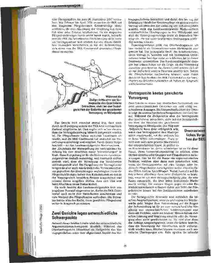 Vorschauseite 2: Juristische Auseinandersetzungen sind kein Allheilmittel Wie Pflegedienste sich gegen die Vorgehensweise der Betriebskrankenkassen wehren können