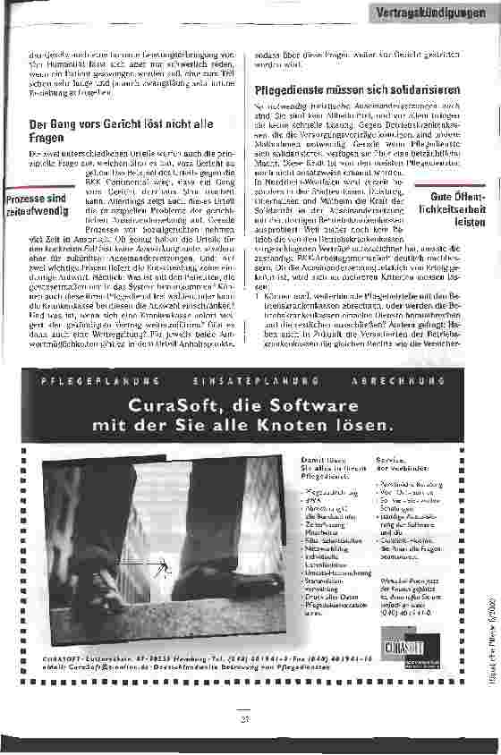 Vorschauseite 3: Juristische Auseinandersetzungen sind kein Allheilmittel Wie Pflegedienste sich gegen die Vorgehensweise der Betriebskrankenkassen wehren können