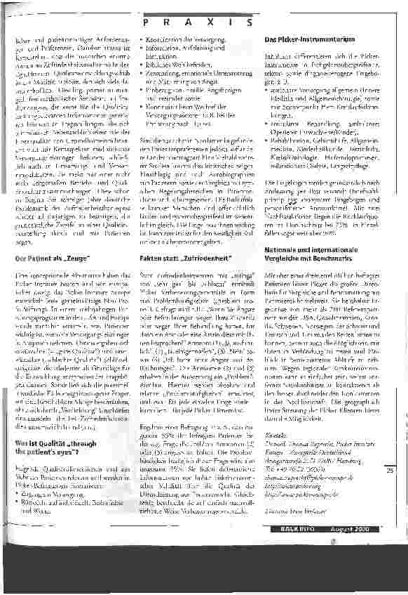 Vorschauseite 2: Qualität through the patient´s eyes
