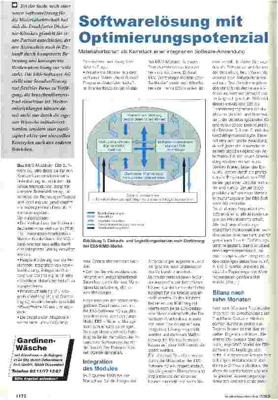 Vorschauseite 1: Softwarelösung mit Optimierungspotenzial Materialwirtschaft als Kernstück einer integrierten Software-Anwendung