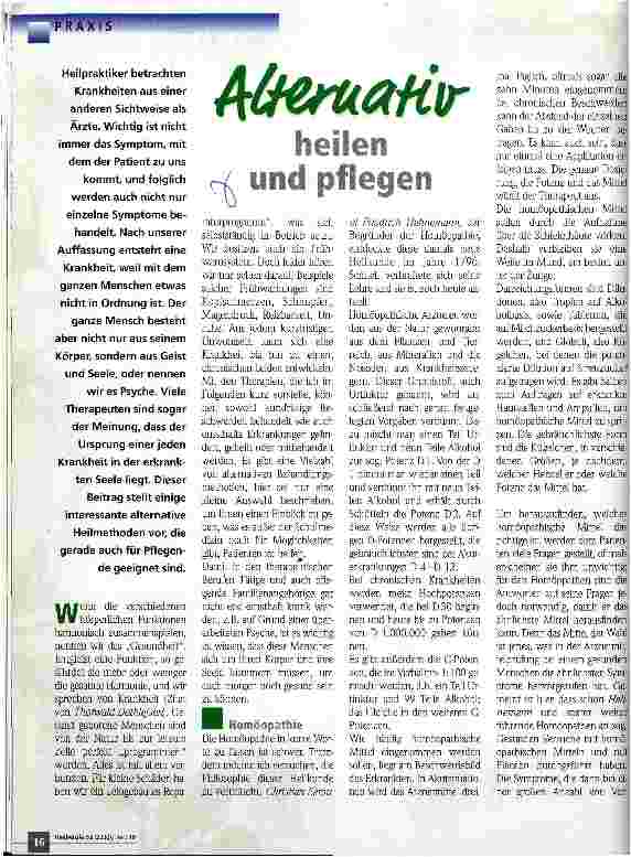 Vorschauseite 1: Alternativ heilen und pflegen