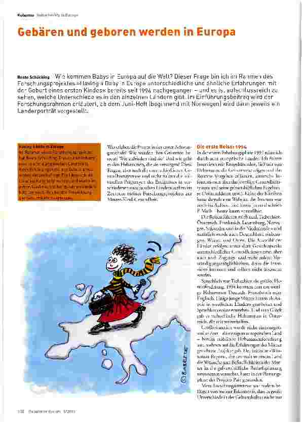 Vorschauseite 1: Gebären und geboren werden in Europa