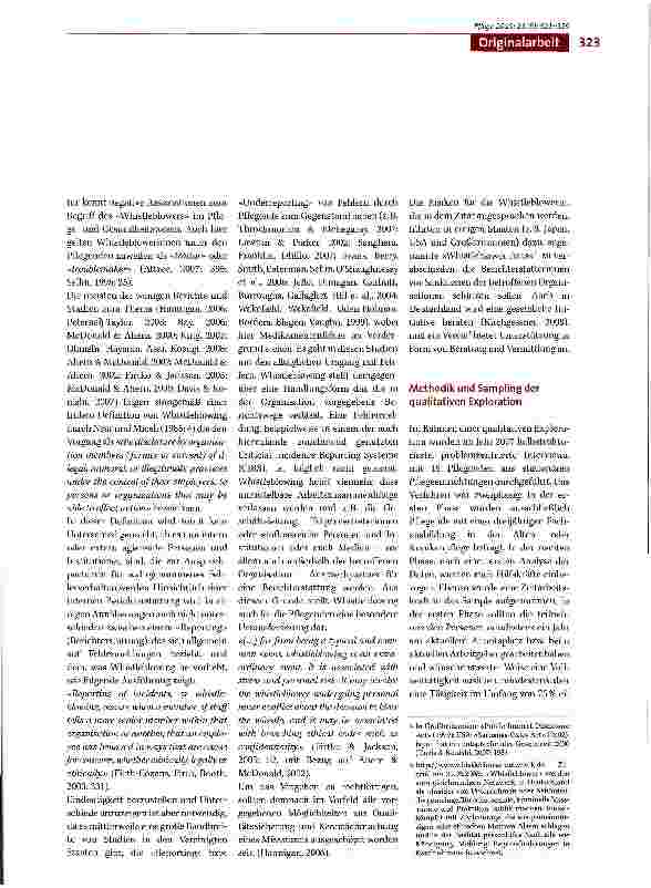 Vorschauseite 3: Whistleblowing: Ein schwieriges Konzept aus Sicht der Pflegenden