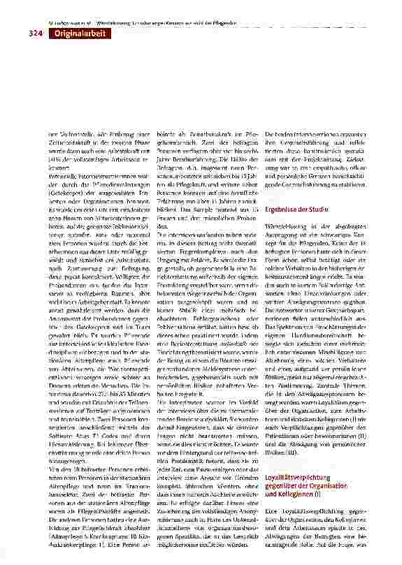 Vorschauseite 4: Whistleblowing: Ein schwieriges Konzept aus Sicht der Pflegenden