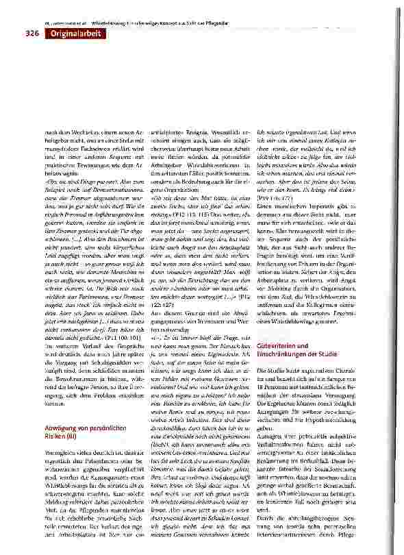 Vorschauseite 6: Whistleblowing: Ein schwieriges Konzept aus Sicht der Pflegenden