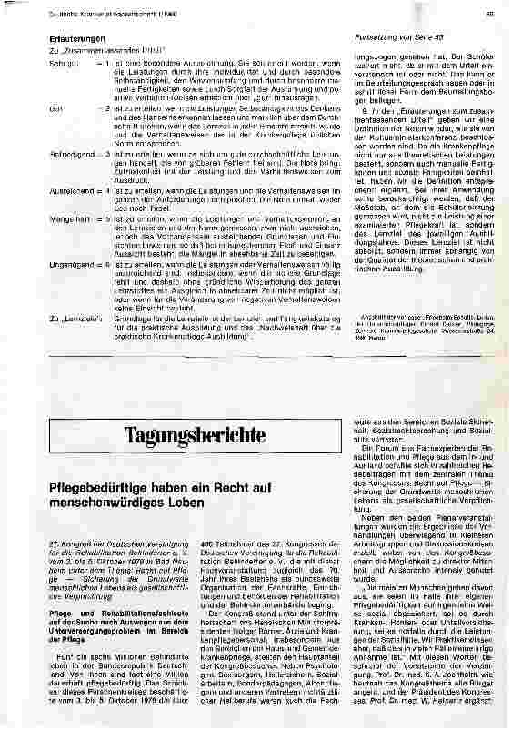 Vorschauseite 5: Vorstellung eines Beurteilungsbogens für Krankenpflegeschüler/innen