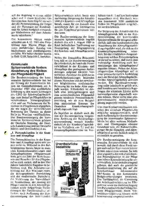 Vorschauseite 4: Konzertierte Aktion im Gesundheitswesen am 4. 12. 1989 in Bonn Pflege im Mittelpunkt der Beratungen