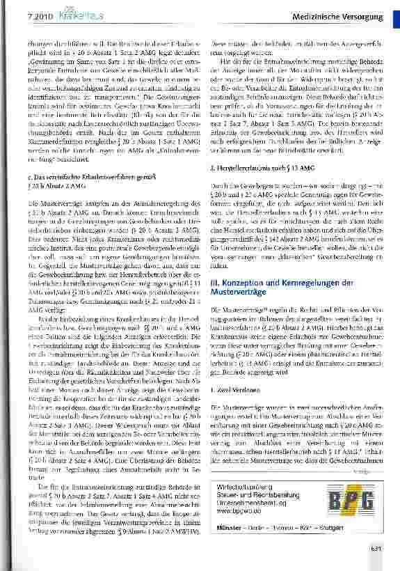 Vorschauseite 3: DKG-Musterverträge zur Kooperation von Krankenhäusern und Gewebebanken bei Gewebeentnahmen