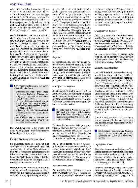 Vorschauseite 3: Mikrobiologische Diagnostik der periprothetischen Infektion