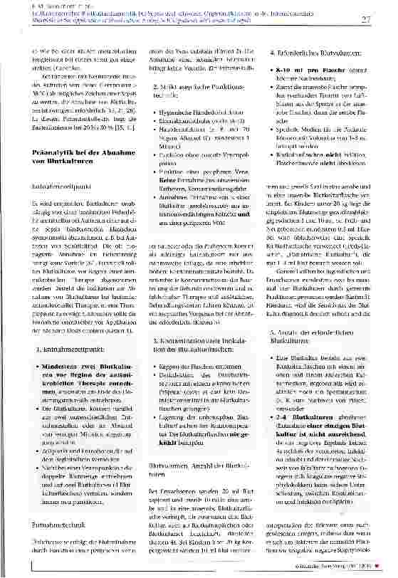 Vorschauseite 5: Leitliniengerechte Blutkulturdiagnostik bei Sepsis und schweren Organinfektionen in der Intensivmedizin - ein unterschätztes Defizit