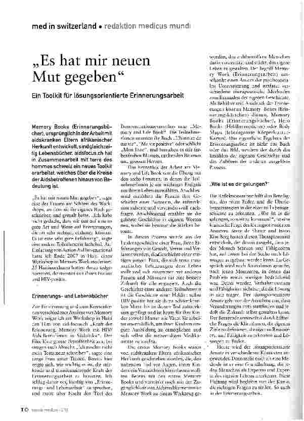 Vorschauseite 1: „Es hat mir neuen Mut gegeben