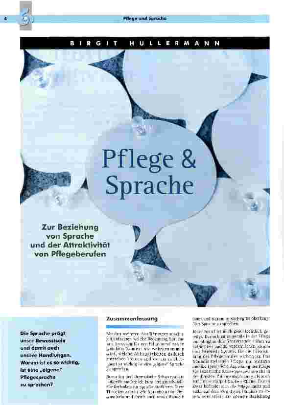 Vorschauseite 1: Pflege & Sprache