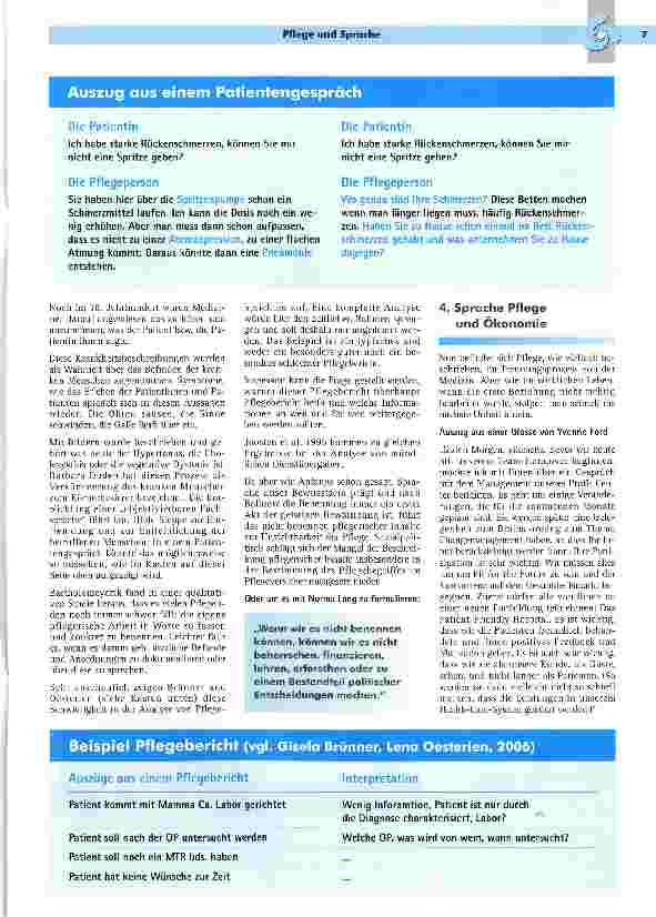 Vorschauseite 4: Pflege & Sprache
