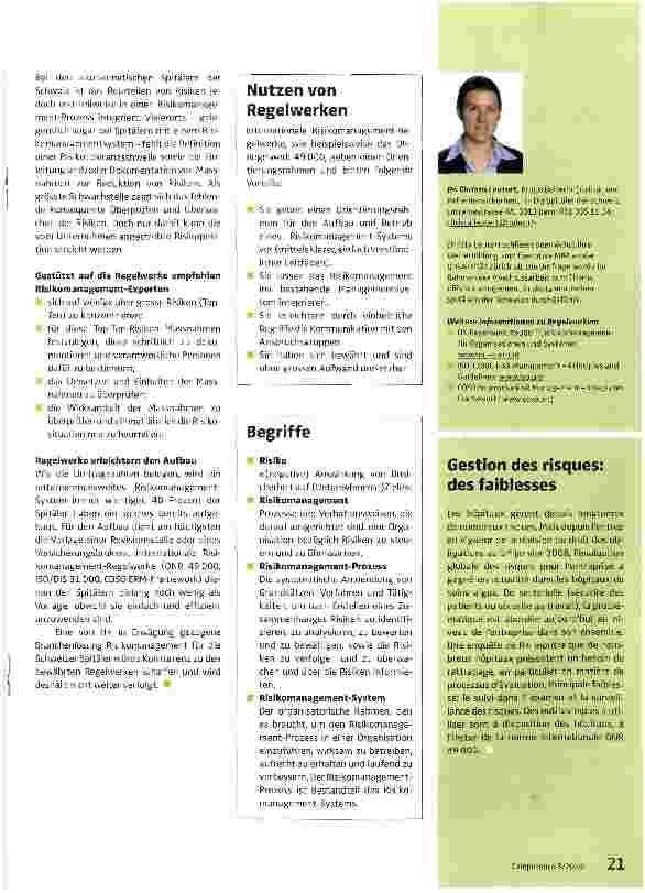 Vorschauseite 2: Neues Revisionsrecht gibt Anstoss zum Risikomanagement