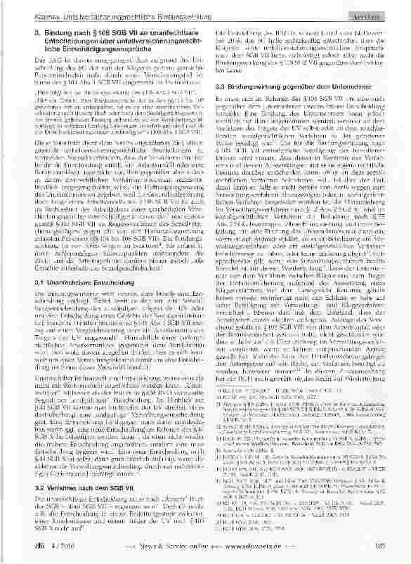 Vorschauseite 2: Unfallversicherungsrechtliche Bindungswirkung bei Beschränkung der Unternehmerhaftung - vermeidbare Lücken