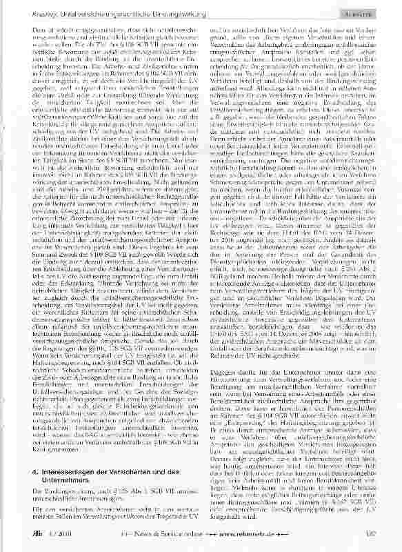 Vorschauseite 4: Unfallversicherungsrechtliche Bindungswirkung bei Beschränkung der Unternehmerhaftung - vermeidbare Lücken