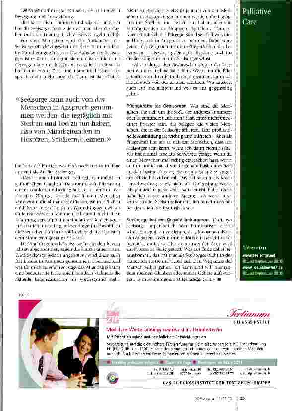 Vorschauseite 3: Ist die Sorge um die Seele noch aktuell?