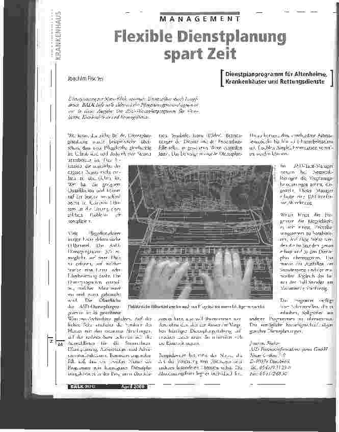 Vorschauseite 1: Flexible Dienstplanung spart Zeit