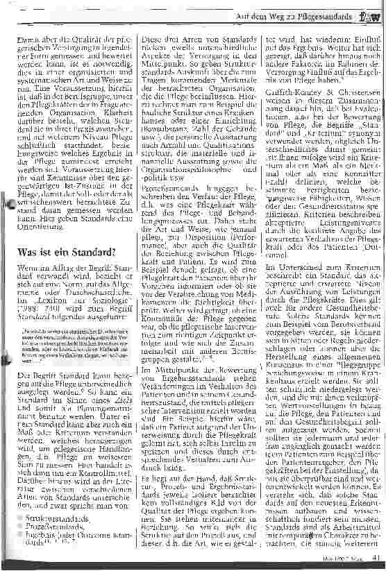 Vorschauseite 2: Auf dem Weg zu Pflegestandards