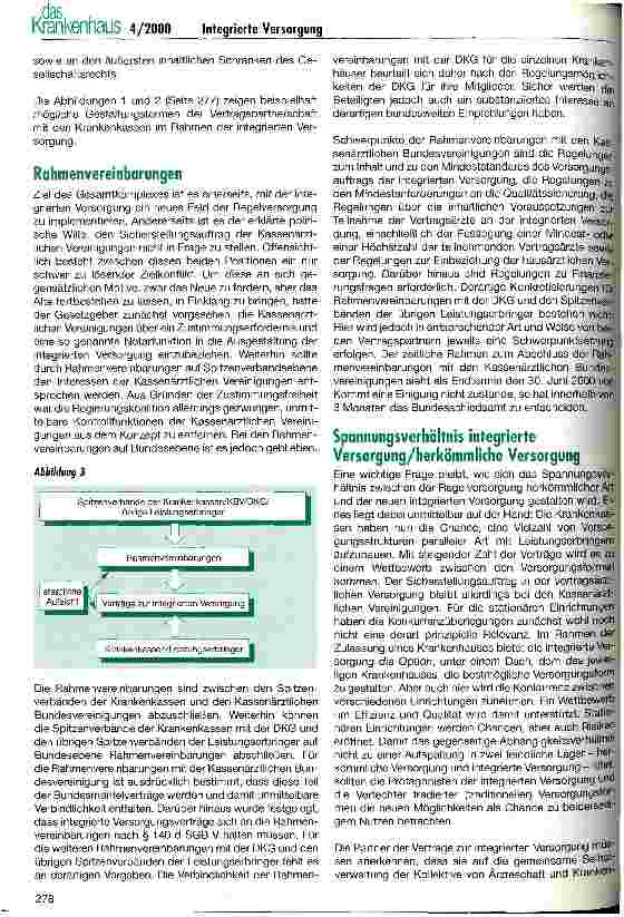 Vorschauseite 4: Integrierte Versorgung - Innovation oder Rückbesinnung auf historische Wurzeln