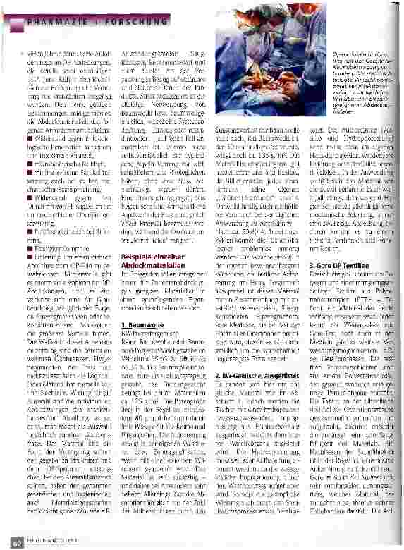 Vorschauseite 2: OP-Abdeckungen aus hygienischer Sicht