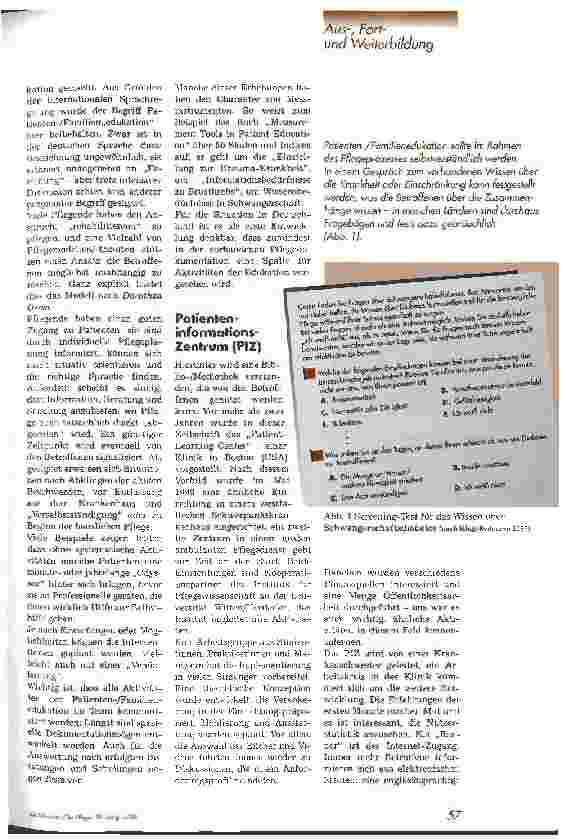 Vorschauseite 2: Neue Aufgabe für die Pflege: Patientenedukation Information, Schulung und Beratung von Betroffenen und Angehörigen