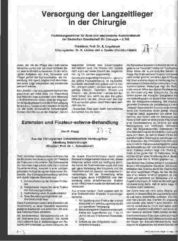 Vorschauseite 1: Extension und Fixateur-externe-Behandlung
