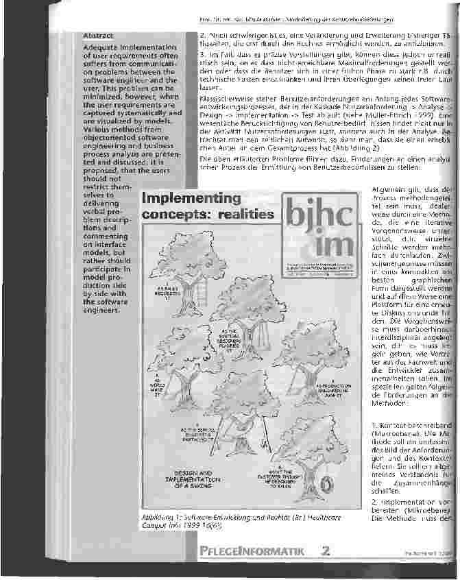 Vorschauseite 2: Modellierung der Benutzeranforderungen Am Beispiel eines elektronischen Bestellwesens zwischen Krankenhaus und Apotheke