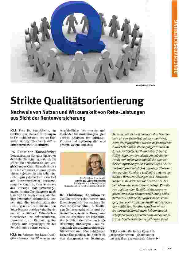Vorschauseite 1: Strikte Qualitätsorientierung