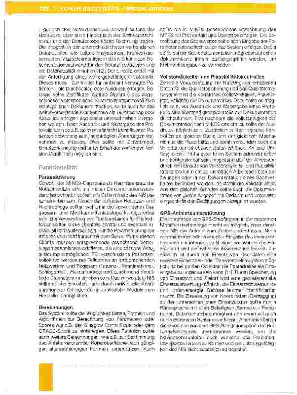 Vorschauseite 4: Spezielle Empfehlungen und Anforderungen zur Implementierung von DV-Systemen in der Notfallmedizin