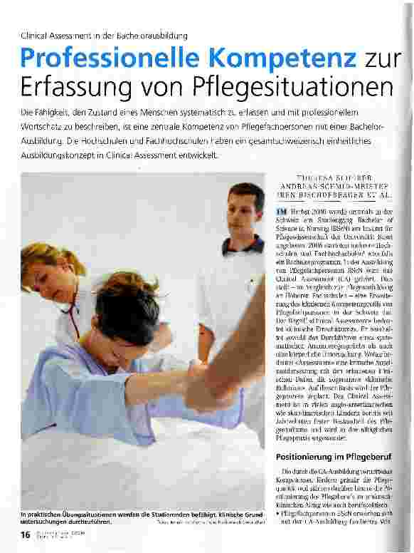 Vorschauseite 1: Professionelle Kompetenz zur Erfassung von Pflegesituationen