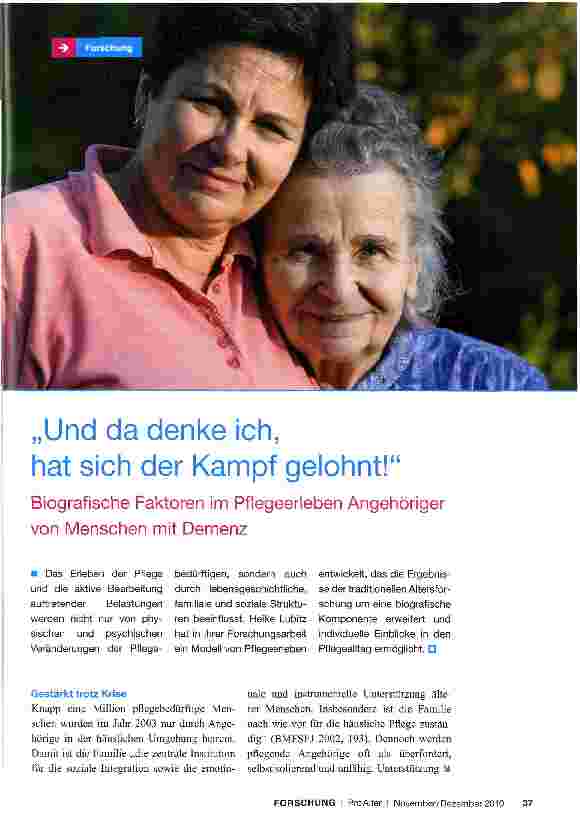 Vorschauseite 1: Und da denke ich, hat sich der Kampf gelohnt!
